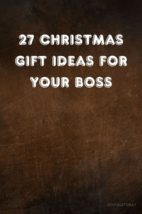 Find 27 Christmas gift ideas for your boss that blend professionalism with thoughtfulness. These gifts are sure to make a positive impression in the workplace this holiday season. Cute Gifts For Boss, Best Christmas Gifts For Boss, What To Get Your Boss For Christmas, Christmas Gift For Boss Men, Boss Xmas Gift Ideas, Male Boss Gift Ideas, Boss Christmas Gift Ideas, Unique Boss Gifts, Christmas Gifts For Boss