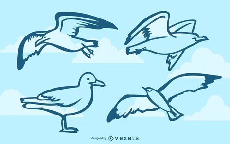 Seagulls doodle set #AD , #AFFILIATE, #Sponsored, #set, #doodle, #Seagulls Visual Vocabulary, Graphic Design Pattern, Layout Template, Modern Graphic Design, Graphic Image, Create A Logo, Logo Icons, Bird Art, Designs To Draw