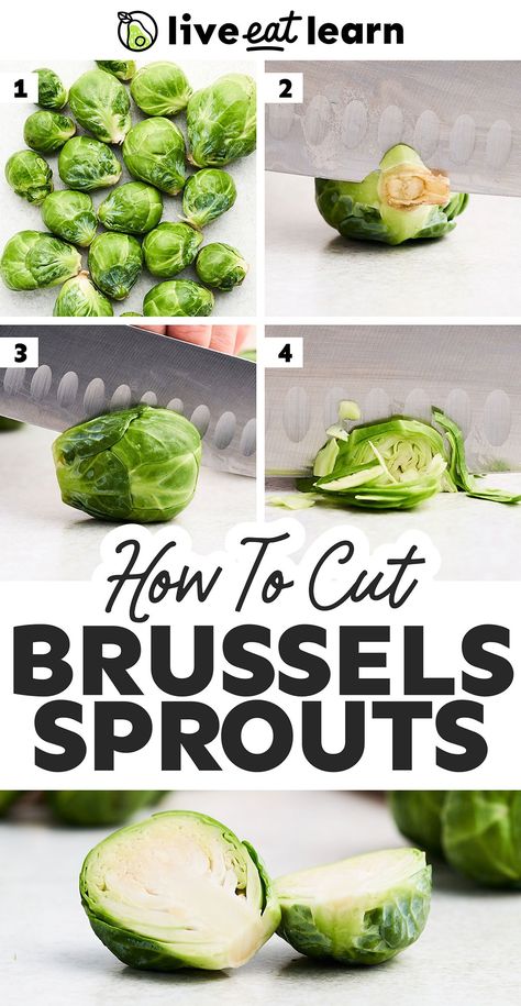 Brussels sprouts are a nutritional powerhouse, but they can be a little tricky to prepare! Learn how to cut Brussels sprouts into both halves and shreds in this post to ensure you get the most out of this underrated veggie. Freezing Fresh Brussel Sprouts, Vegetarian Recipes Dinner Healthy, Vegetarian Casserole, Healthy Budget, Shredded Brussel Sprouts, Savory Dinner, Plant Based Dinner, Meatless Main Dishes, Food Scientist