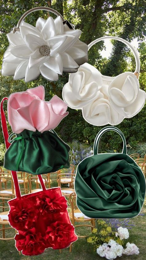 Aesthetic Tech, Hair Bands Diy, Silk Purse, Silk Bag, Favorite Handbags, Flower Bag, Fancy Bags, Cloth Bag, Beaded Bags