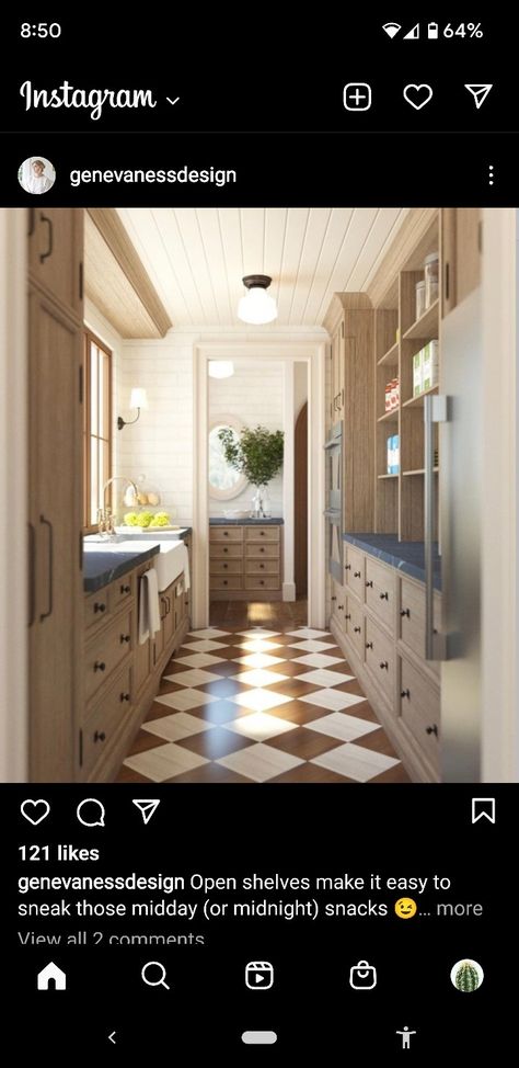 Kitchens By Joanna Gaines, Checkered Floor Kitchen, Pantry Goals, Pantry Inspiration, Soapstone Counters, Exterior House Renovation, Larder Cupboard, Checkerboard Floor, Pantry Design