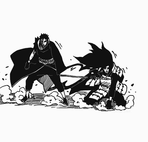 Obito And Madara Manga, Obito And Madara, Black And White Anime, Naruto Painting, Kakashi And Obito, Arte Ninja, Naruto Sketch Drawing, Uchiha Madara, Naruto Sketch