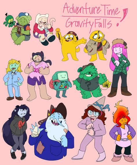 The gangs all here! Sweet Pea Adventure Time, Adventure Time Oc, The Gangs All Here, Hyanna Natsu, Cartoon Network Fanart, Adventure Time Comics, Rick And Morty Characters, Adventure Time Cartoon, Gravity Falls Comics