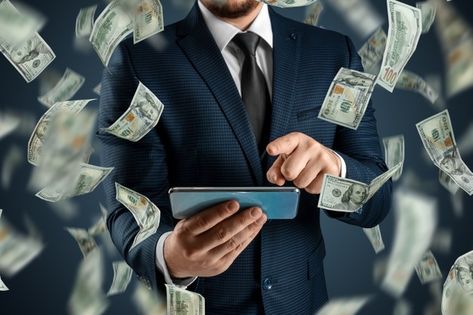 Online sports betting. a man in a suit i... | Premium Photo #Freepik #photo #business #people #technology #hand Suits Show, Creative Background, Software Engineer, Oprah Winfrey, Online Earning, Sports Betting, Sports Activities, Book Making, Sport Event