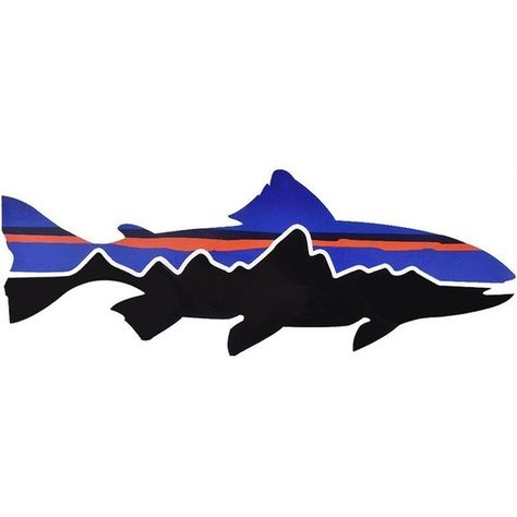 Amazon.com: Mudder Patagonia Fish Adhesive Sticker Decal MacDecals... ($5.79) ❤ liked on Polyvore featuring accessories, tech accessories and patagonia Yeti Cooler Stickers, Patagonia Sticker, Formal Cooler Ideas, Car Symbols, Patagonia Logo, Boat Stickers, Cooler Painting, Smokey The Bears, Fish Logo