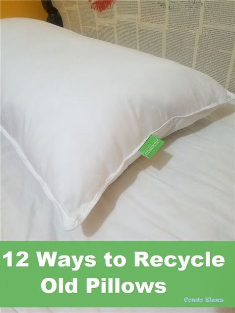 12 of the best ways to reuse and recycle old pillows #bedroom #ideas #decor #tips #recycle #reuse #pillows #savingmoney #frugal Cage Chair, Wash Feather Pillows, Recycled Pillows, Bathroom Crafts, Old Sheets, Reuse And Recycle, Old Beds, Old Pillows, Dekor Diy