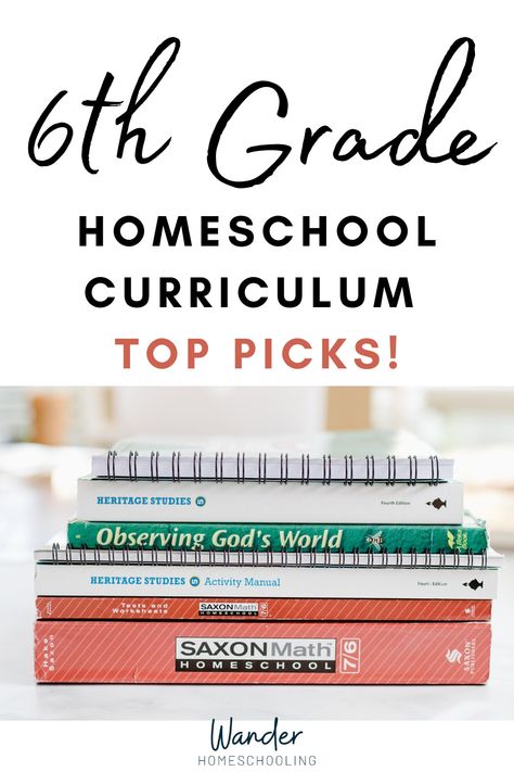 6th Grade Homeschool Curriculum Top Picks - Wander Homeschooling Homeschool 6th Grade Curriculum, 6th Grade Homeschool Schedule, Homeschooling 7th Grade, Homeschooling 6th Grade, Homeschool 6th Grade, 6th Grade Homeschool Curriculum, 6th Grade Homeschool, Homeschool Curriculum Planning, Best Homeschool Curriculum