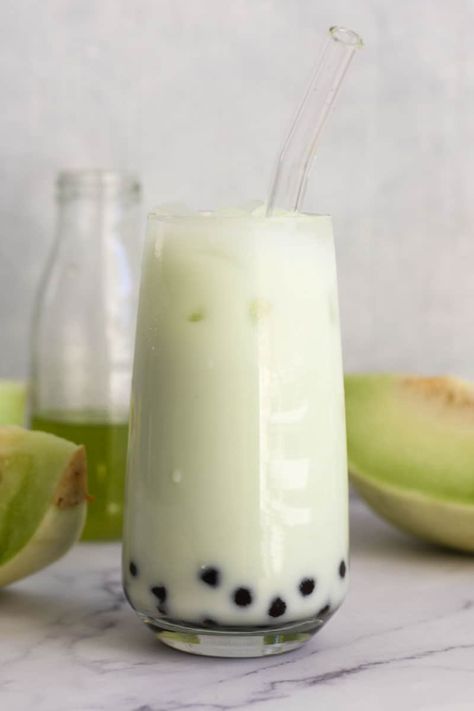 Honeydew Milk Tea Recipe, Honeydew Drink, Honeydew Boba, Honeydew Milk Tea, Boba At Home, Jack Daniels Tennessee Honey, Tennessee Honey Whiskey, Homemade Boba, Honey Whiskey