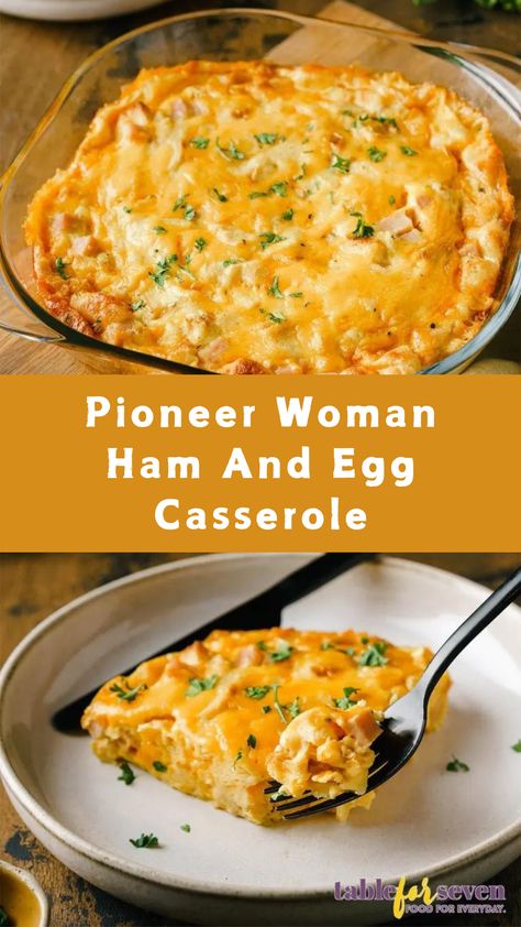 Ham And Egg Casserole Pioneer Woman Pioneer Woman Ultimate Breakfast Bakes, Ham And Egg Recipes Breakfast Ideas, Pioneer Woman Egg Casserole, Eggs Ham Cheese Breakfast, Ham Egg And Cheese Casserole Overnight, Egg Casserole Recipes Bacon, Breakfast Egg Dishes For A Crowd, Christmas Ham Leftover Recipes, Breakfast For Dinner Party Ideas