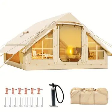 Tent Living Full Time, Blow Up Tent, Inflatable House, Mesh Screen Door, Camping Foods, Tents For Camping, Tent For Camping, Yurt Tent, Tent House