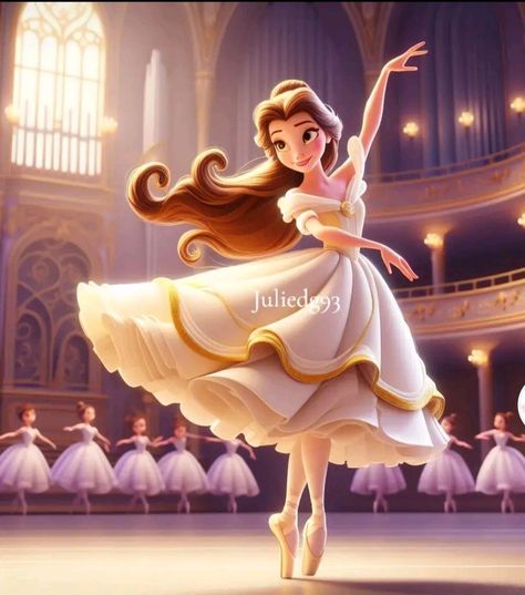 Clover Hairstyle, Disney Ballerina, Ballet Princess, Disney Princess Comics, Disney Paintings, Ballerina Art, Fantasy Princess, Ballet Art, Disney Princess Drawings