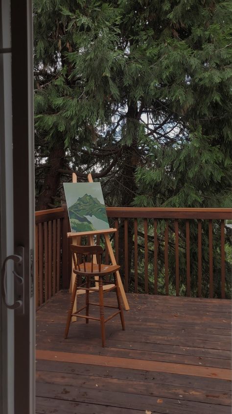 #artist #art #painter #painting #artistaesthetic #arthoe #placestopaint #canvas #easel #thrifted #nature #pnw #simplelife #slowlife #create #acrylic #artideas #inspo Painting Easel Aesthetic, Art Easel Aesthetic, Artist Life Aesthetic, Easel Aesthetic, Painter Aesthetics, Romanticizing Fall, Random Activities, Painter Aesthetic, Evil Lair