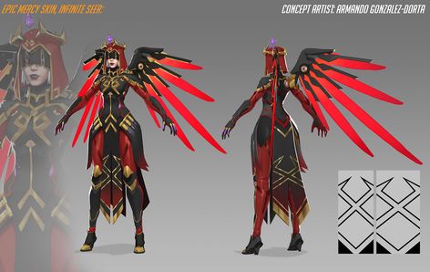 Infinite Seer Mercy Skin Concept Art - Overwatch 2 Art Gallery Mercy Skin Concept, Overwatch Skin Concepts, Mercy Overwatch, Overwatch 2, Game Character Design, Video Game Characters, Borderlands, Game Artwork, Character Designs