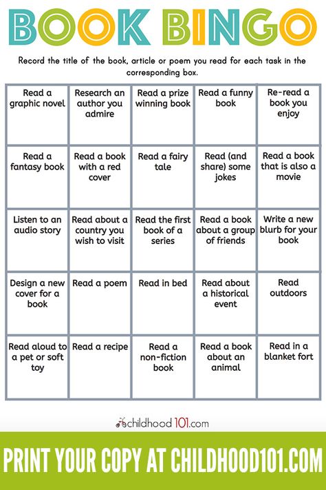 Book Bingo, Reading Games For Kids, Bingo Books, Reading Bingo, Reading Genres, Free Bingo Cards, Reading Incentives, Family Read Alouds, Bingo For Kids