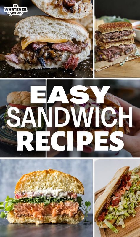 Easy Sandwich Recipes Assorted Sandwiches, Egg Bagel Sandwich, Rv Snacks, Cold Sides, Smoked Chicken Salad, Hot Beef Sandwiches, Bbq Beef Sandwiches, Ultimate Sandwich, Loose Meat Sandwiches