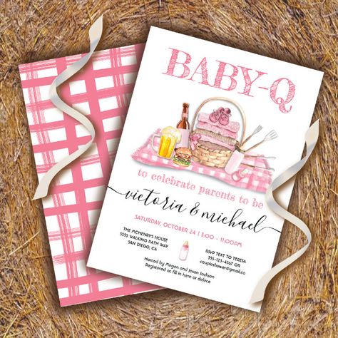 Babyque Shower, Barbecue Baby Shower, Bottle Girl, Burlap Baby Showers, Picnic Baby Showers, Backyard Baby Showers, Picnic Invitations, Pink Picnic, Baby Q Shower