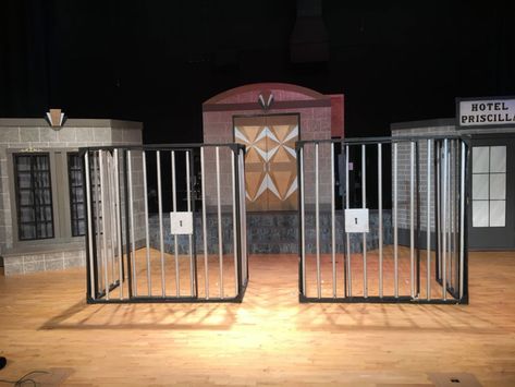 Play Props Stage Design, Chicago Set Design, Diy Jail Cell, Jail Cell Prop, John Napier, Chicago Musical, Vacation Bible School Themes, Easter Play, Stage Crew