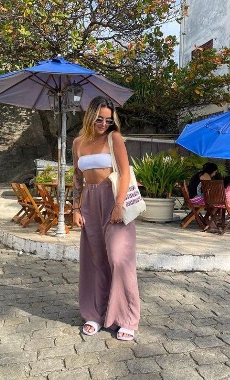 Boho Outfits Pants, Vacay Outfits, Looks Party, Elegante Casual, Causual Outfits, Looks Style, Vacation Outfits, Looks Vintage, Look Chic