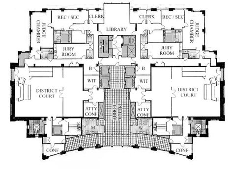 Courthouse- Reno, NV Simple Floor Plans, Landscape And Urbanism Architecture, Urbanism Architecture, Classroom Planning, City Layout, Architecture Design Drawing, Landscape And Urbanism, Reno Nv, Office Buildings