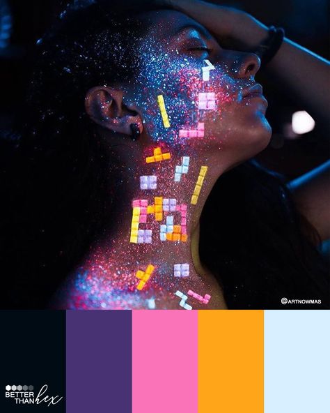 Neon Color Palette Night Club Color Palette, Sleepwear Editorial, Daydream Ideas, April Greiman, Neon Color Palette, Blog Branding Kit, Neon Colour Palette, Color Palette Inspiration, Colour Swatches