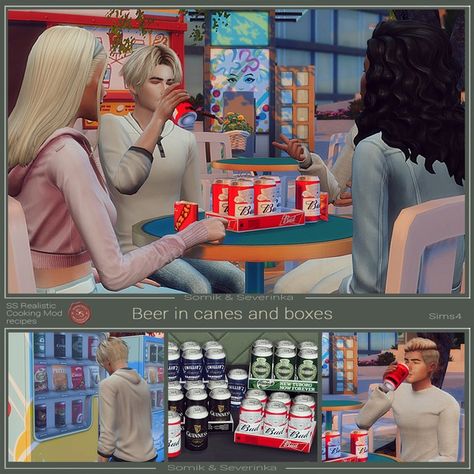 Functional Beer | Somik and Severinka on Patreon Sims 4 Restaurant, Beer Pack, Mods Sims 4, Sims 4 Cheats, Beer Box, Sims 4 Traits, Sims 4 Clutter, Beer Store, Sims 4 Teen