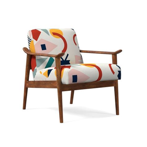 80's Aesthetic, Mid Century Chairs, Poltrona Design, Shape Collage, Oversized Furniture, Wood Chairs, Mid Century Armchair, Single Chair, Grill Design