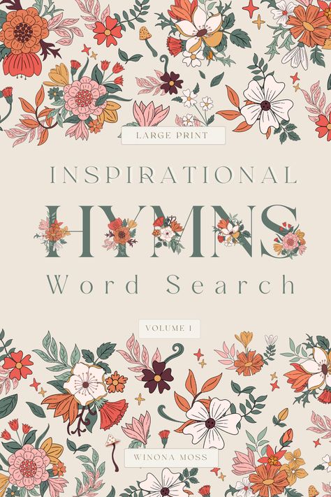 A purposeful Christian Word Search puzzle book. Immerse yourself in the spirit of God as you joyfully solve word games based on inspirational and uplifting hymns. ♥ Key Features ♥ - 50 beloved Christian Hymns - 20 hidden words in each puzzle - Engaging and challenging - Large font for easy reading: easy on the eyes - Aesthetic cover and interior. A thoughtful gift for Christian adults and seniors- Whether it's Christmas, a birthday, or just because. Christian Puzzles, Christmas Fonts Alphabet, Christian Hymns, Fonts Handwriting Alphabet, Christmas Fonts Free, Spirit Of God, Christmas Word Search, Aesthetic Cover, Christian Worship