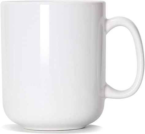 Amazon.com: 20 OZ Large Coffee Mug, Smilatte M016 Plain Ceramic Boss Big Tea Cup with Handle for Dad Men, White: Home & Kitchen White Tea Cup, Plain Mugs, White Tea Cups, Red Mug, Large Coffee Mugs, Large Coffee, White Coffee Mugs, White Coffee, White Tea