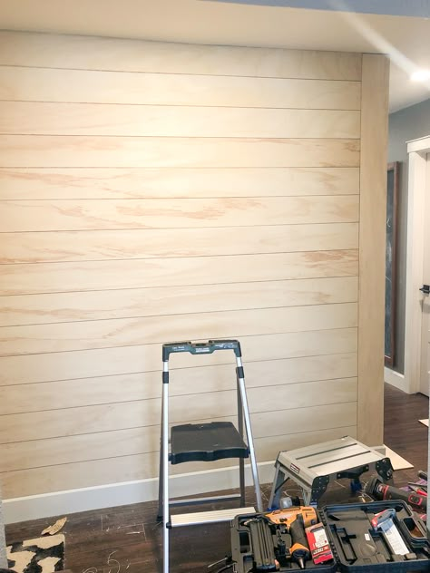 Shiplap Tutorial, Modern Shiplap, Shiplap Wall Diy, Diy Shiplap, Plank Walls, Ship Lap Walls, Modern Diy, Home Reno, New Wall