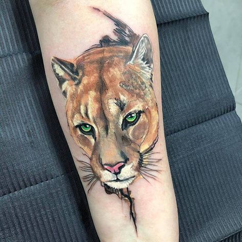 Best Tattoo Ideas - Tattoo Ideas for Men and Women with Meaning Puma Tattoo Men, Puma Tattoo For Women, Cougar Tattoo For Women, Tatoos Cat, Cougar Tattoo, Puma Tattoo, Lion Forearm Tattoos, Mother And Son Tattoo, Best Neck Tattoos