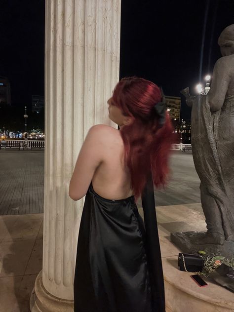 black dress, black dress inspo, red hair, instagram poses, dress, date inspo, night aesthetic, poses, back pose, Black Dress Red Hair, Red Hair Black Dress, Red Hair Red Dress, Red Hair Instagram, Poses Dress, Jealous Girl, Hoco 2024, Isabel Larosa, Dress Pose