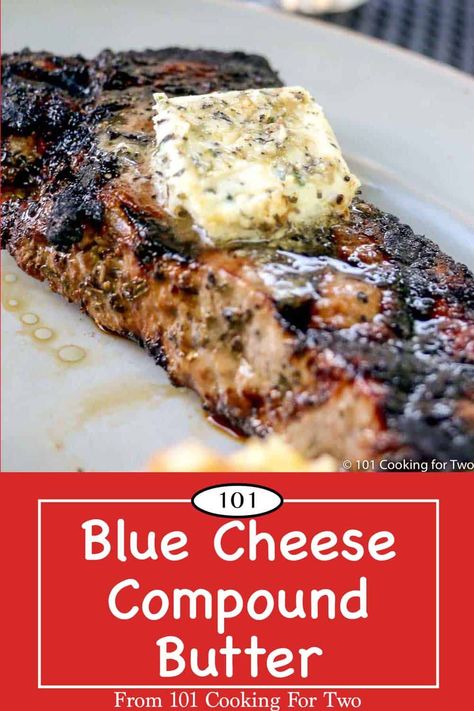 Make that steak or vegetables pop with this wonderful blue cheese and garlic compound butter. Add layers of butter, garlic, and blue cheese to make the meal extra special. Garlic Compound Butter, Blue Cheese Butter, Flavored Butter Recipes, Butter Recipes Homemade, Flavored Butters, Compound Butter Recipe, Compound Butters, Cheese Butter, 3 Ingredient Recipes