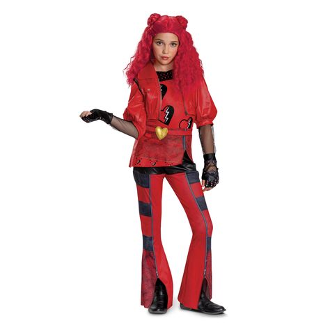 Red Halloween Costume, Descendants Costumes, Descendants 4, Red Halloween, Red Princess, Paint The Town Red, Red Costume, Disney Halloween Costumes, Halloween Wigs