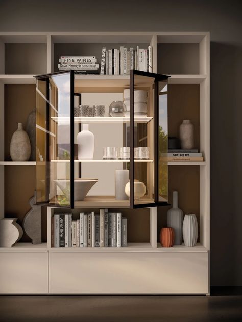 Day 34-23 Logico Bookcase Wall Unit | Orme Design | Room Furniture – My Italian Living Modular Bookcase, Teenager Bedroom, Wrought Iron Beds, Modern Wall Units, Bookcase Wall Unit, Console Table Living Room, Italian Living, Large Storage Cabinets, Teen Furniture