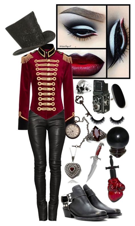 Mirage Marvel, X Men Oc, The Dark Magician, Ringmaster Costume, Circus Outfits, Dark Magician, Makeup Store, Outfits Polyvore, Witch Outfit