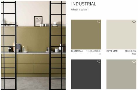 Color Scheme Kitchen, Commercial Lobby Design, Colours For Kitchen, Industrial Color Scheme, Color Schemes For The Home, Green Interior Decor, Decor Color Palette, Neutral Paint Color, Kitchen Interiors