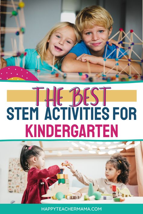 Engineering For Kindergarten, Math Stem Activities Kindergarten, Large Group Stem Activities, Stem Activities Kindergarten Free, Early Elementary Stem Activities, Stem For Kindergarten Activities, Stem Projects For Kindergarten, Stem For Elementary Students, Stem Kindergarten Activities