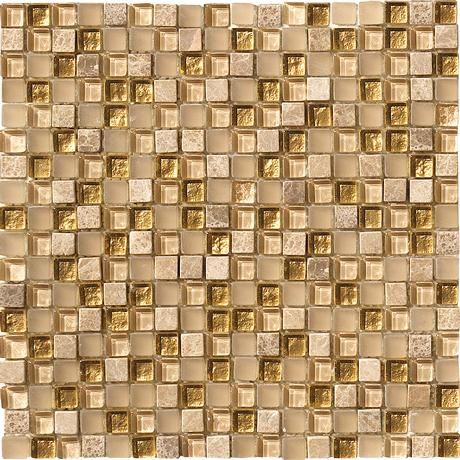 Crystal Stone - Glass | Marazzi USA Marazzi Tile, Gold Mosaic Tile, Stone Wall Texture, Backsplash Patterns, Black And Gold Bathroom, Stainless Steel Tile, Mosaic Texture, Gold Mosaic, Floor Texture