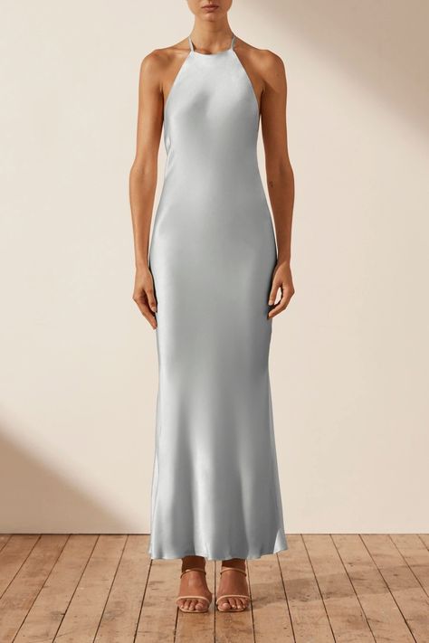 Rent LA LUNE LOW BACK HALTER NECK M - Shona Joy | Selfridges Shona Joy, Silk Touch, Midi Length Skirts, Halter Neckline, Line Design, Low Back, Halter Neck, Vestidos De Fiesta, Midi Length