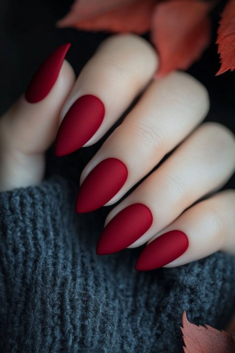 14 Sizzling Red Nail Designs to Ignite Your Style Red Nail Designs, Matte Red, Hot Nails, Winter Nails, Red Nails, Nail Designs, Nail Art, Nails, Red