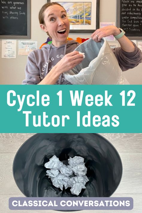 Cycle 1 Week 12 Tutor Ideas for Classical Conversations. Fun and engaging ideas of how to practice the memory work both during community day and at home. Includes ideas for English, geography, math, Latin, science, timeline, and history. Preposition Song, Classical Conversations Cycle 1, Science Timeline, Classical Conversations Essentials, Classical Conversations Foundations, Motion Activities, Science Week, Silly Words, Classical Education