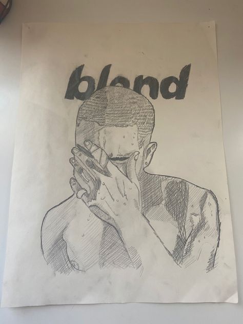 R&b Drawing, Blond Frank Ocean Drawing, Bryson Tiller Drawing, Brent Faiyaz Drawing Sketch, Frank Ocean Drawing Easy, Frank Ocean Sketch, Blond Drawing, Drake Sketch, Brent Faiyaz Drawing