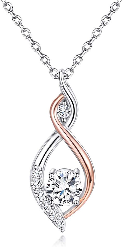 Necklace Infinity, Diamond Pendants Designs, Diamond Pendant Sets, Amazon Link, Jewelry Bracelets Gold, Diamond Jewelry Designs, Women's Jewelry And Accessories, A Necklace, Traditional Jewelry