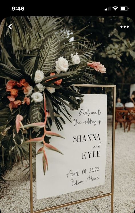 Tropical Welcome Sign Wedding, Tropical Wedding Signage, Tropical Wedding Sign, Tropical Reception Decor, Tropical Signage, Beach Wedding Welcome Sign, Tropical Welcome Sign, Tulum Decor, Mauritius Wedding