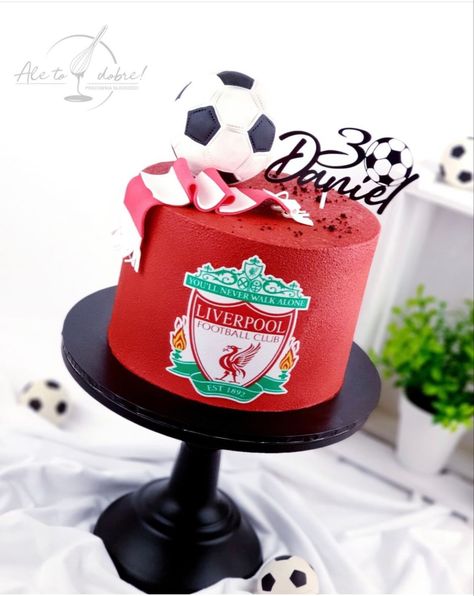 Liverpool Birthday Cake For Men, Liverpool Cake Ideas Birthday, Liverpool Birthday Cake, December Cake, Lfc Cake, Football Cakes For Boys, Arsenal Cake, Football Cake Design, Liverpool Cake