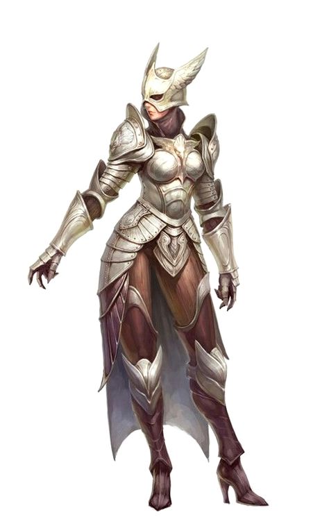 Female Fighter in Eagle Armor - Pathfinder PFRPG DND D&D d20 fantasy Female Knight With Helmet, Armor With Wings, Female Knight Helmet, Armor Designs Fantasy Art, Female Warrior Helmet, Female Armor Design, Fantasy Helmet Design, Dnd Armor Design, Plate Mail