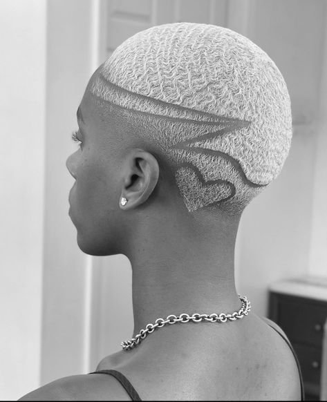 Taper Fade Women, Haircut Design For Women, Female Undercut Designs, Haircut Designs For Women Black, Even Haircut, Buzz Cut Black Women, Designs In Hair, Undercut Hair Designs, Natural Hair Haircuts