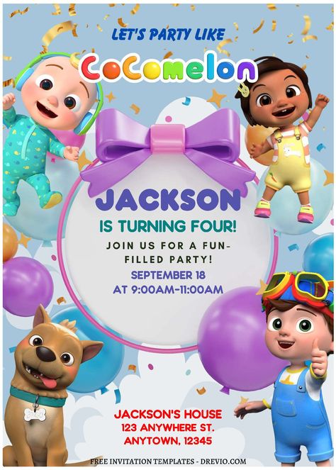 Cool (Free Editable PDF) Cocomelon Wonderland Birthday Invitation Templates           Celebrate your little one's special day in the most delightful way with our charming Cocomelon cartoon-themed PDF birthday invitation templates. ... Editable Cocomelon Birthday Invitation, Blank Cocomelon Invitation Template Free, Cocomelon Birthday Card Template, Cocomelon 2nd Birthday Invitation, Cocomelon Digital Invitation, Cocomelon Theme Invitation Card, Cocomelon Birthday Invite, Cocomelon Welcome Board, Cocomelon Party Invitation Template Free