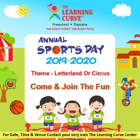 Annual Sports Day 2019 Sports Day Invitation, Sports Day Banner, School Invitation Card, Family Reunion Invitations Templates, Family Reunion Invitations, School Sports Day, Reunion Invitations, School Material, Light Necklace