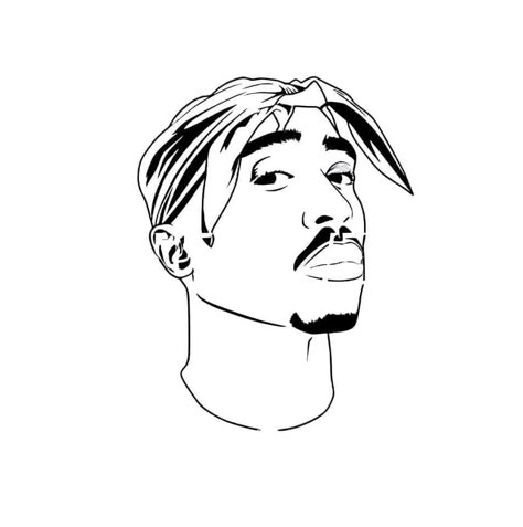 Tupac Drawing Cartoon, Tupac Stencil Art, Tupac Drawing Easy, 2pac Tattoo Design, Tupac Tattoo Design, 2pac Tattoos Ideas, 2 Pac Tattoo, Tupac Tattoo Ideas, 2pac Drawing